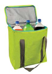 600D Polyester lid top insulated  bag with zip closure.