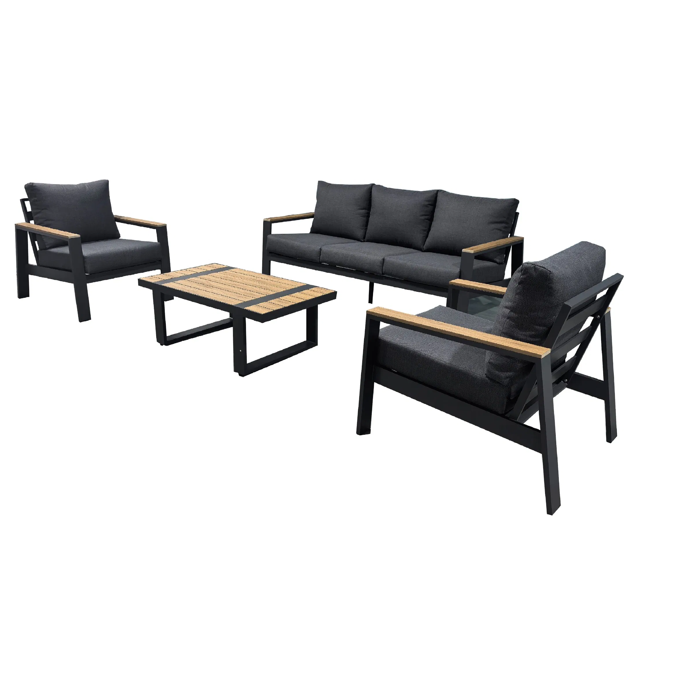 Alum Polywood Table Outdoor Garden Furniture Sofa Set for Outdoor Spaces