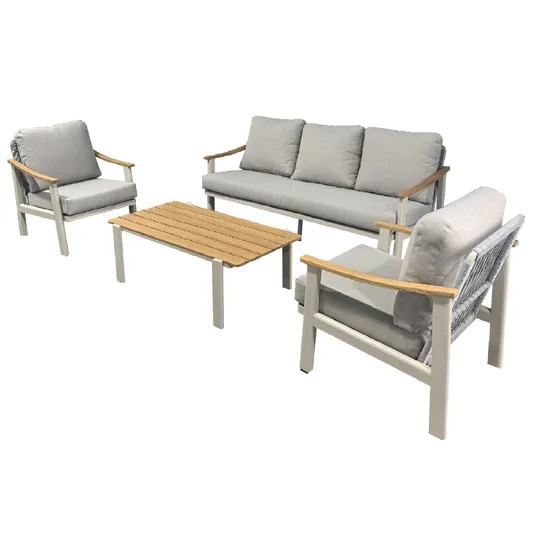 Yn9024 Home Patio Garden Couch Set Aluminum Outdoor Furniture Hotel Waterproof Luxury Rope Sofa