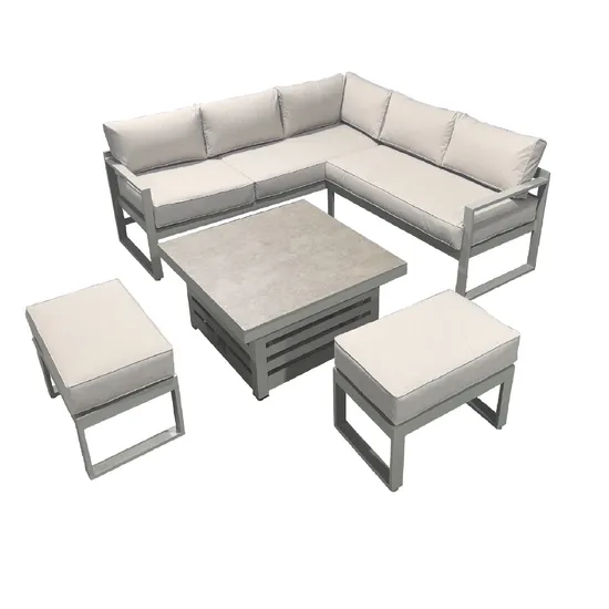 Yn9026 Furniture L-Shape Cusomized Modern Sofa Outdoor Garden Furniture Set