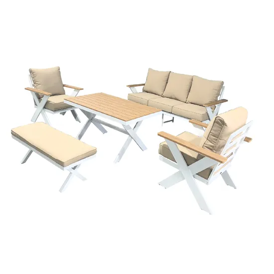 Yn8004 Luxury Outdoor Aluminum Furniture Sectional Patio Sofa Set for Outdoor Garden