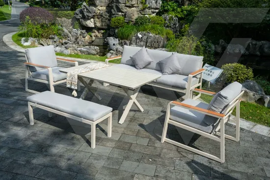 Modern Sofa Garden Furniture Aluminum Sectional Garden Sofa