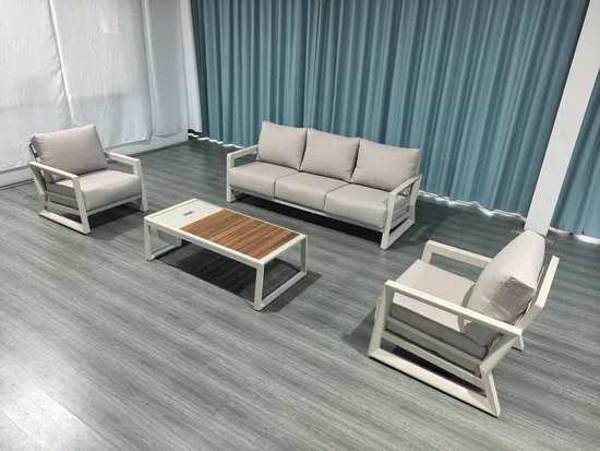 Aluminum Patio Furniture Garden Sofa Set Outdoor with Ice Box