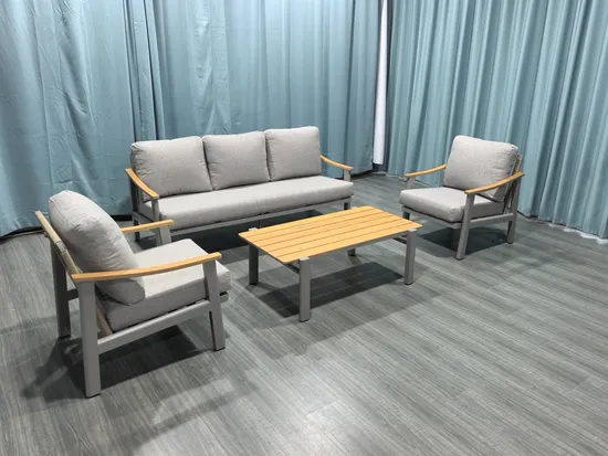 Garden Furniture Modern Style Hotel Patio Leisure Solid Teak Wood with Rope Outdoor