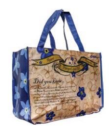 Laminated Woven PP,  shopping tote.
