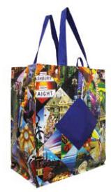 Laminated Woven PP,  shopping tote.