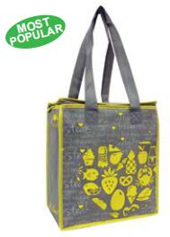 Non-Woven PP lid top  insulated bag with zip closure.