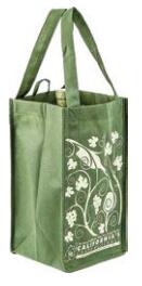 4 bottle wine tote with  sleeves.