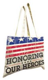 100% Cotton or Poly/Cotton, reusable shopping tote