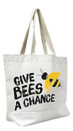 100% Cotton or Poly/Cotton, large reusable shopping  tote